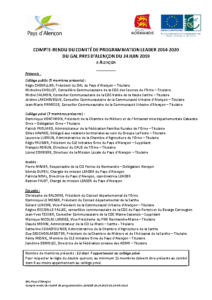 GAL PAYS D’ALENCON – CR CP 24-06-2019