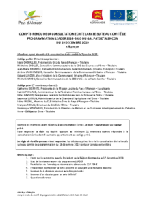 GAL PAYS D’ALENCON – CR CP LEADER 19-12-2019 CE