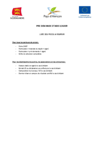 LISTE DES PIECES A FOURNIR 2026