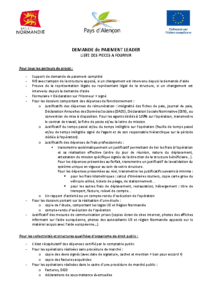 LISTE DES PIECES A FOURNIR DEMANDE DE PAIEMENT 2026